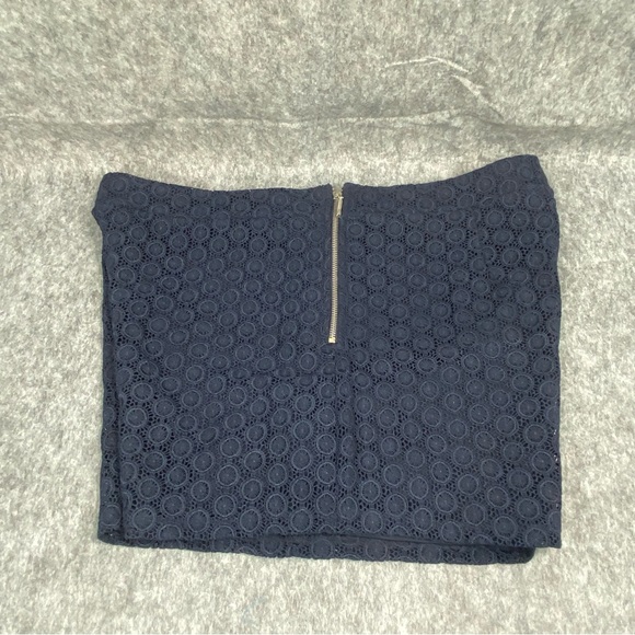 Lorena Rose Womens Navy‎ Blue Crocheted Mandala Boho Mid Rise Shorts SZ 16 - Picture 5 of 11